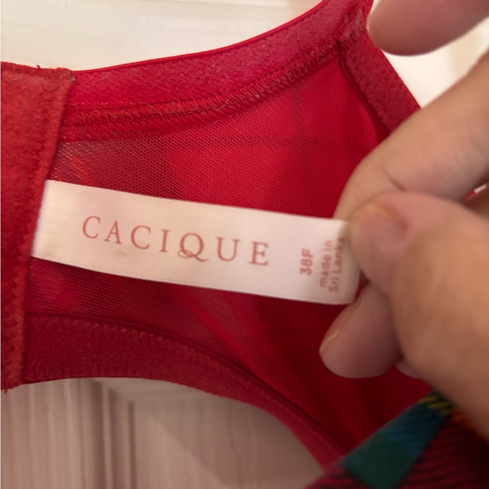 Plaid Red Women's Bra - Picture 2 of 2